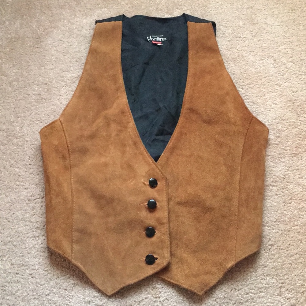 Festival vest ! Vintage brown suede vest